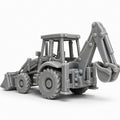 JCB Backhoe Loader 3CX  Scale Model | OO HO TT N O Gauge | Firebox Models
