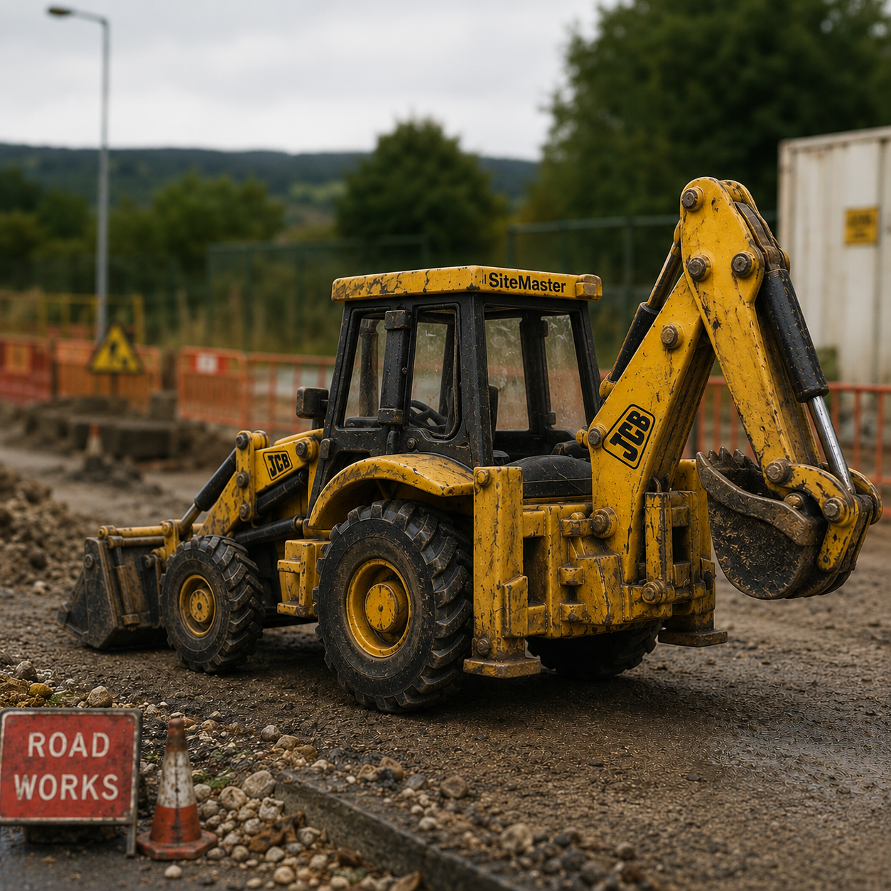 JCB Backhoe Loader 3CX  Scale Model | OO HO TT N O Gauge | Firebox Models