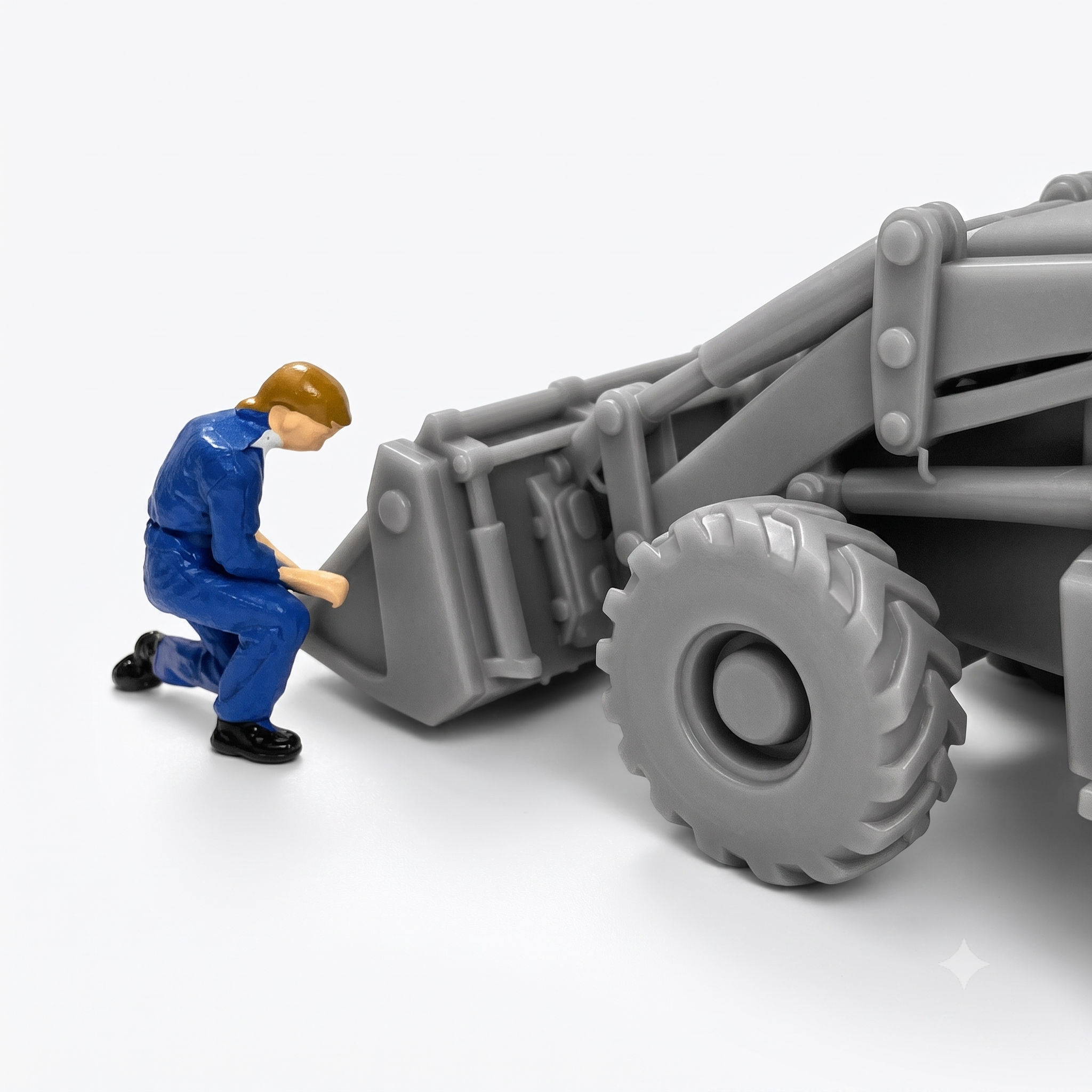JCB Backhoe Loader 3CX  Scale Model | OO HO TT N O Gauge | Firebox Models
