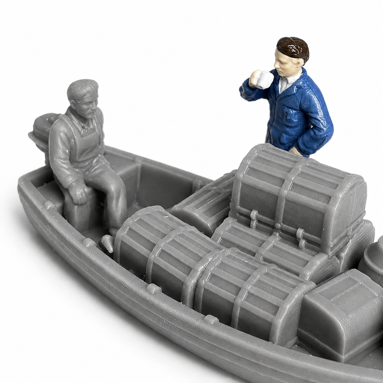 Canal Tender Work Boat Dinghy -  Scale Model | OO HO TT N O Gauge | Firebox Models