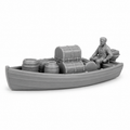 Canal Tender Work Boat Dinghy -  Scale Model | OO HO TT N O Gauge | Firebox Models