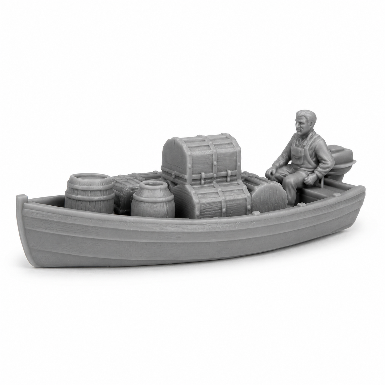 Canal Tender Work Boat Dinghy -  Scale Model | OO HO TT N O Gauge | Firebox Models